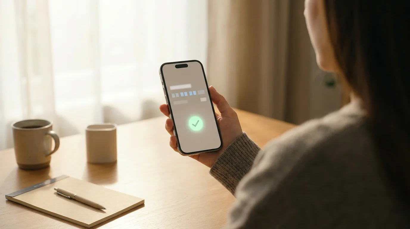 Mobile Banking App auf Smartphone mit Spielerkonto-Übersicht