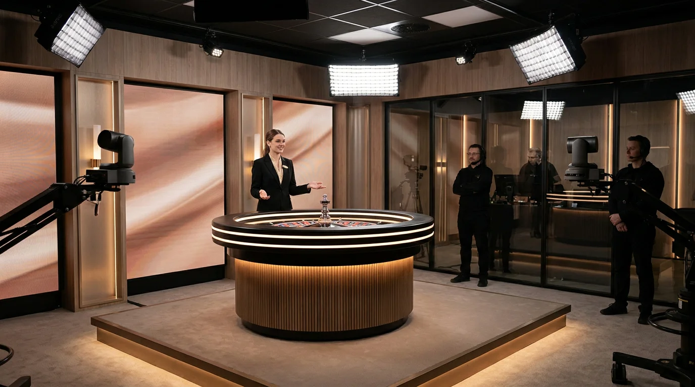 Live-Roulette-Studio mit deutschsprachiger Tischlokalisierung