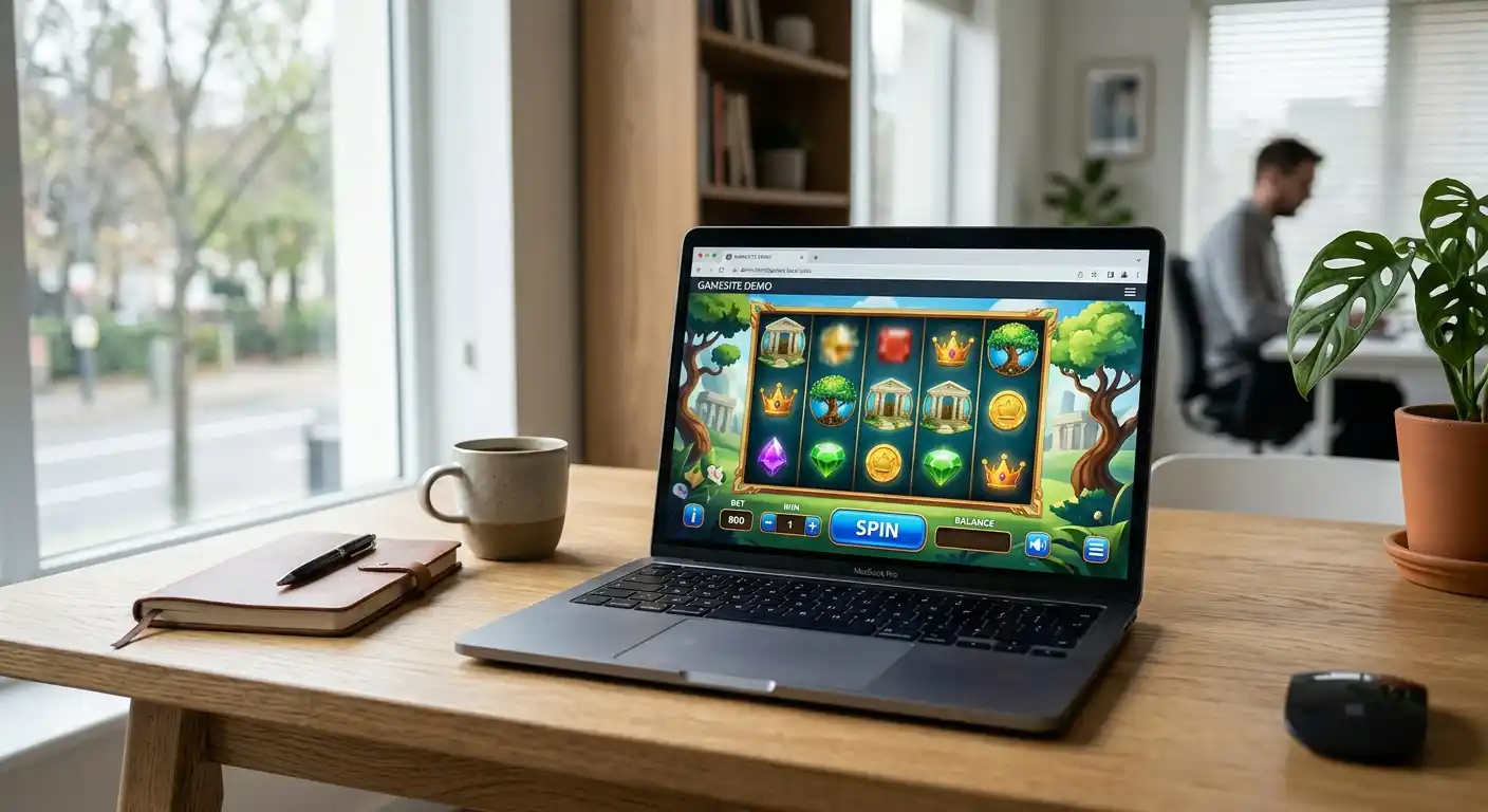 Aktuelle Browseransicht einer kostenlosen Spielgeld-Demo