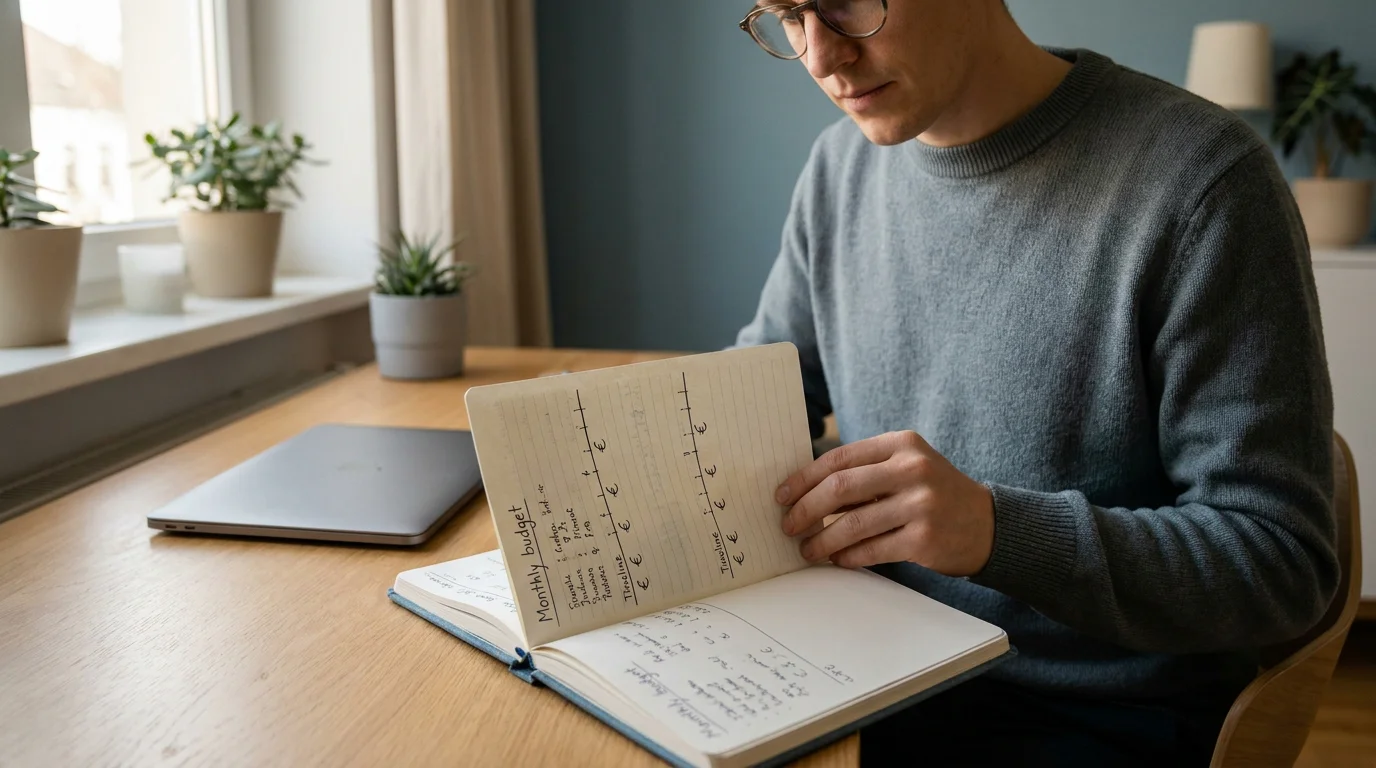 Monatliches LUGAS-Limit und persönliche Budgetplanung auf einem Schreibtisch