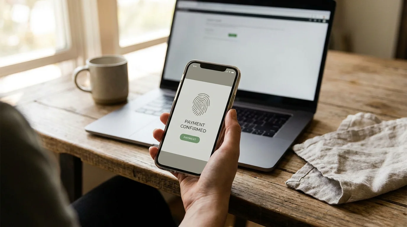 Spieler bestätigt eine Casino-Einzahlung per PayPal am Smartphone
